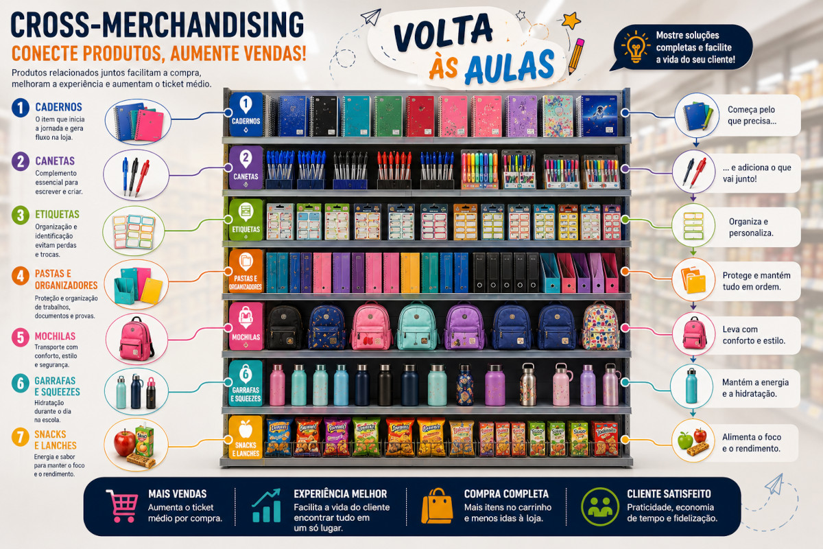 Cross-merchandising no volta às aulas