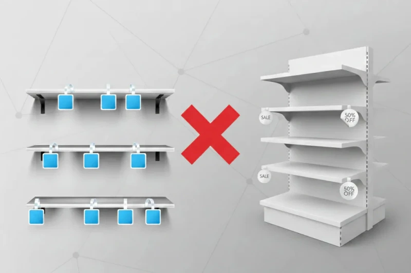 Diferença entre gôndola e prateleira: como escolher o mobiliário ideal para sua loja